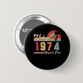 ヴィンテージ1974誕生日 缶バッジ (正面&裏面)