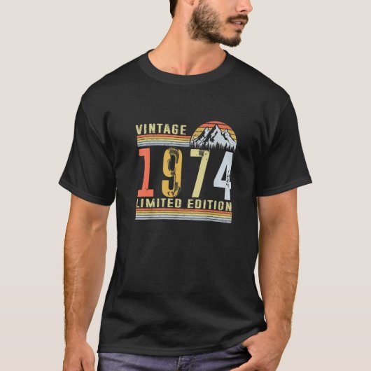 ヴィンテージ1974限定版ギフト48nd誕生日 tシャツ (正面)