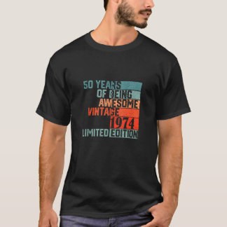 ヴィンテージ1974限定版50年古いギフト50t tシャツ