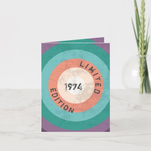 ヴィンテージ1974限定版50誕生日 招待状 (正面)
