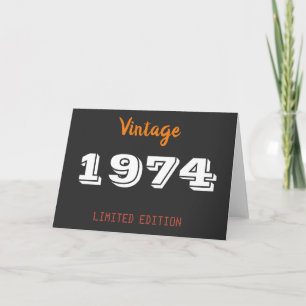 ヴィンテージ1974限定版50th誕生日ギフト カード