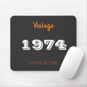 ヴィンテージ1974限定版50th誕生日ギフト マウスパッド