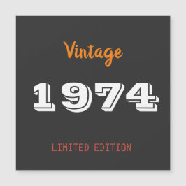 ヴィンテージ1974限定版50th誕生日ギフト マグネット招待状