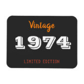 ヴィンテージ1974限定版50th誕生日ギフト マグネット (横)
