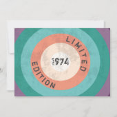 ヴィンテージ1974限定版50th誕生日テーマ 招待状 (正面)