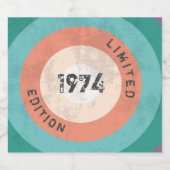 ヴィンテージ1974限定版52誕生日 スパークリングワインラベル (シングルラベル)