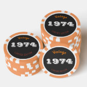 ヴィンテージ1974限定版52nd誕生日ギフト ポーカーチップ (積み重ね)