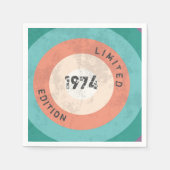 ヴィンテージ1974限定版52nd誕生日ナプキンス スタンダードカクテルナプキン (正面)