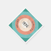 ヴィンテージ1974限定版52nd誕生日ナプキンス スタンダードカクテルナプキン (角)