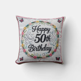 "ヴィンテージ1974": 50番目のバードのレトロ装飾用クッション クッション