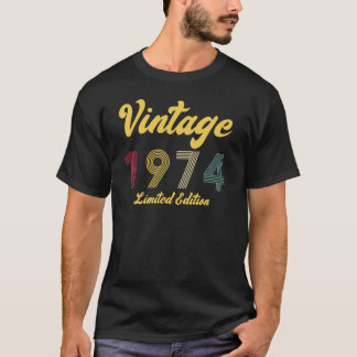 ヴィンテージ1974 50誕生日ギフトマン Tシャツ