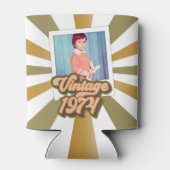 ヴィンテージ1974 50誕生日写真 缶クーラー (裏面)