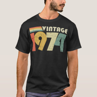 ヴィンテージ1974 50th誕生日ギフト動揺してデザイン tシャツ