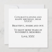 ヴィンテージ1974 50th誕生日金ゴールドカード カード (裏面)