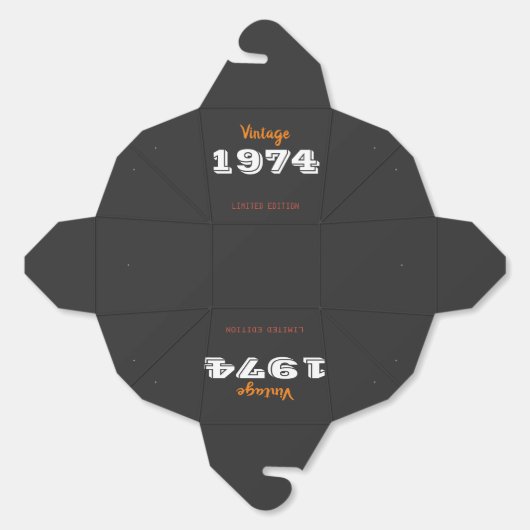 ヴィンテージ1974 52番目の誕生日優先ボックス – Limited E フェイバーボックス (見開き)