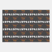 ヴィンテージ1974 52誕生日ギフト限定版 ラッピングペーパーシート (正面3)