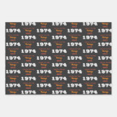 ヴィンテージ1974 52誕生日ギフト限定版 ラッピングペーパーシート (正面2)