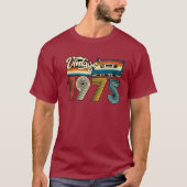 ヴィンテージ1975カセットテープレトロ70s tシャツ (正面)