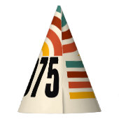 ヴィンテージ1975レトロストライプパーティーハット パーティーハット (裏面)