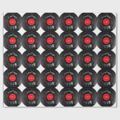 ヴィンテージ1975レトロストライプレコード50誕生日 ラッピングペーパー (フラット)