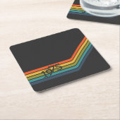 ヴィンテージ1975レトロデザイン紙コースター スクエアペーパーコースター (アングル)