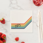 ヴィンテージ1975レトロデザイン紙 スタンダードカクテルナプキン (インサイチュ)