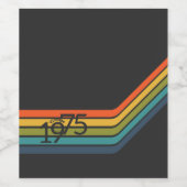 ヴィンテージ1975レトロデザイン ワインラベル (シングルラベル)