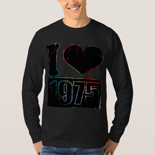 ヴィンテージ1975年のTシャツが大好き Tシャツ (正面)