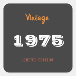 ヴィンテージ1975年限定版50誕生日 スクエアシール