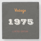 ヴィンテージ1975年限定版50誕生日 ストーンコースター (正面)