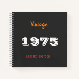 ヴィンテージ1975年限定版50誕生日 ノートブック