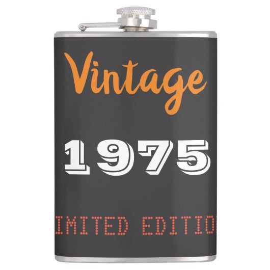 ヴィンテージ1975年限定版50誕生日 フラスク (正面)