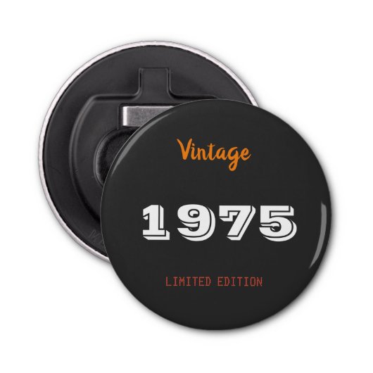 ヴィンテージ1975年限定版50誕生日 栓抜き (正面)