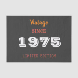 ヴィンテージ1975年限定版50誕生日 薄葉紙