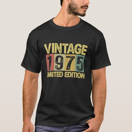 ヴィンテージ1975年47歳おもしろい47誕生日 Tシャツ (正面)
