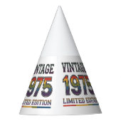 ヴィンテージ1975紙パーティー帽子 パーティーハット (正面)