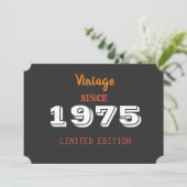 ヴィンテージ1975限定版50誕生日 招待状 (スタンド正面)