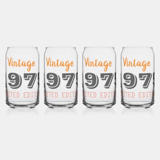 ヴィンテージ1975限定版50th誕生日ギフト ガラス缶 (左)