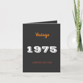ヴィンテージ1975限定版50th誕生日ギフト 招待状