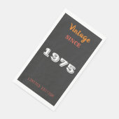 ヴィンテージ1975限定版50th誕生日ナプキンス (コーナー)