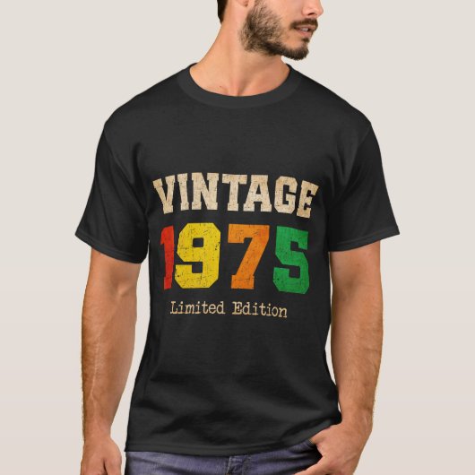 ヴィンテージ1975限定版 – 50誕生日レトロ Tシャツ (正面)