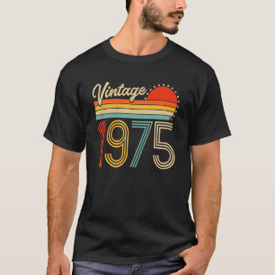 ヴィンテージ1975 生まれ 1975 年47番目の誕生日ギフト47 Tシャツ