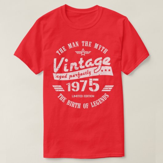 ヴィンテージ1975 47誕生日ギフト男性へ1 Tシャツ (デザイン正面)