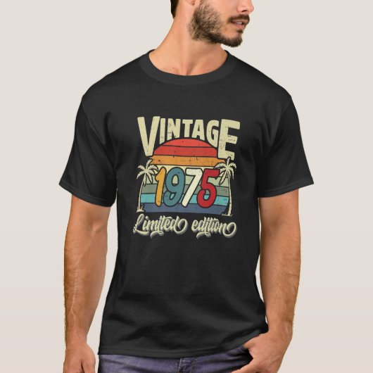 ヴィンテージ1975 47th誕生日限定版47年 tシャツ (正面)
