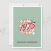 ヴィンテージ1975 50歳の誕生日パーティー招待状 招待状 (裏面)