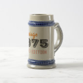 ヴィンテージ1975 50誕生日ビアスタイン – 限定 ビールジョッキ (正面右)