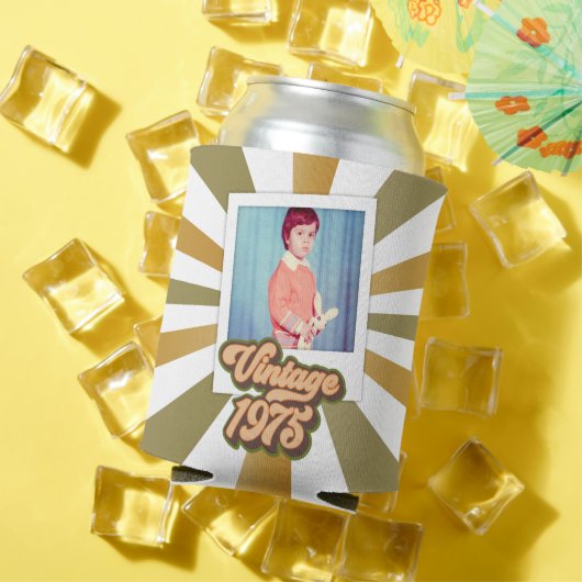 ヴィンテージ1975 50誕生日写真 缶クーラー (インサイチュ 夏)