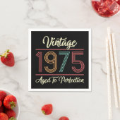 ヴィンテージ1975 50誕生日 スタンダードカクテルナプキン (インサイチュ)