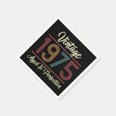 ヴィンテージ1975 50誕生日 スタンダードカクテルナプキン (角)