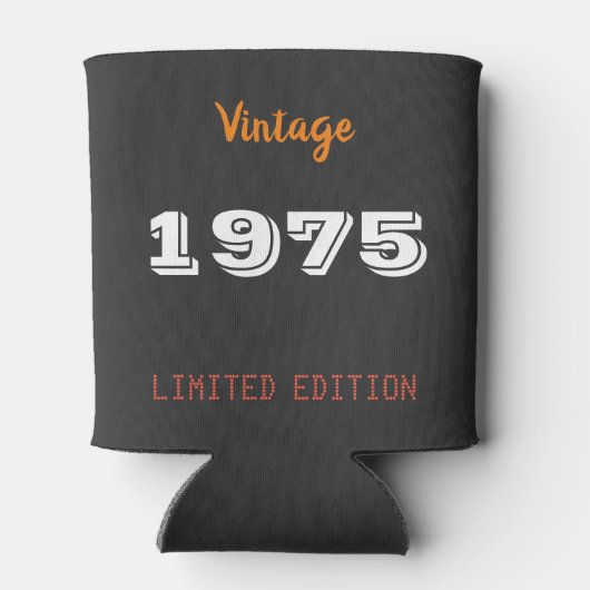 ヴィンテージ1975 Limited Edition 50th誕生日レトロ 缶クーラー (裏面)